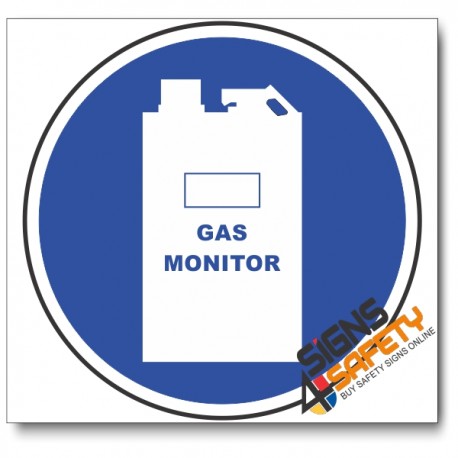 (MV17) Carbon Monoxide Gas Monitor Mandatory Sign 