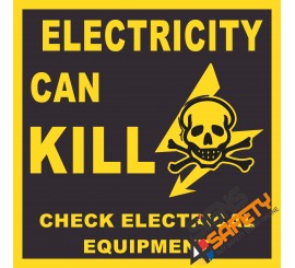 (E18) Electricity Can Kill Sign