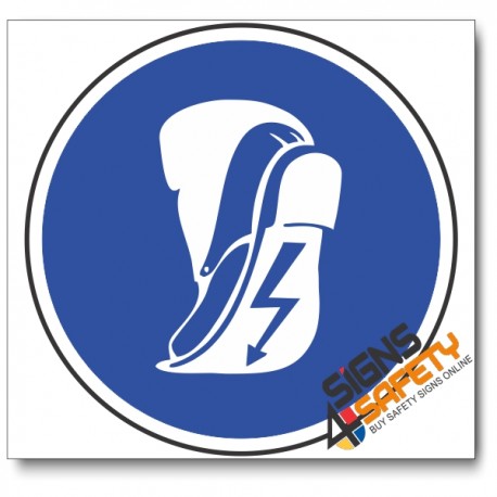 (MV27A) Anti-Static Shoes Mandatory Sign 