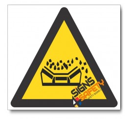 Falling Material From Conveyor Belt Hazard Sign