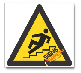Slippery Steps Hazard Sign