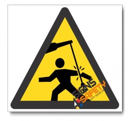 Swinging Objects Hazard Sign