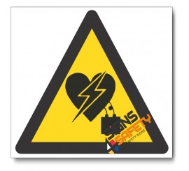 Electromagnetic Interference On Heart Pacemaker Hazard Sign