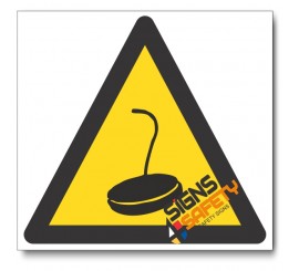 Magnet Crane Hazard Sign