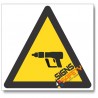 Nail Gun Hazard Sign