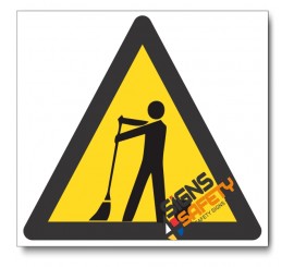Cleaning In Progress Hazard Sign