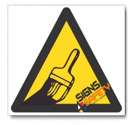 Wet Paint Hazard Sign