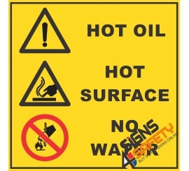 (E21) Hot Oil / Hot Surface / No Water Electrical Sign