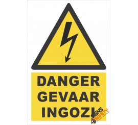 (EW1) Danger / Gevaar / Ingozi Electrical Sign