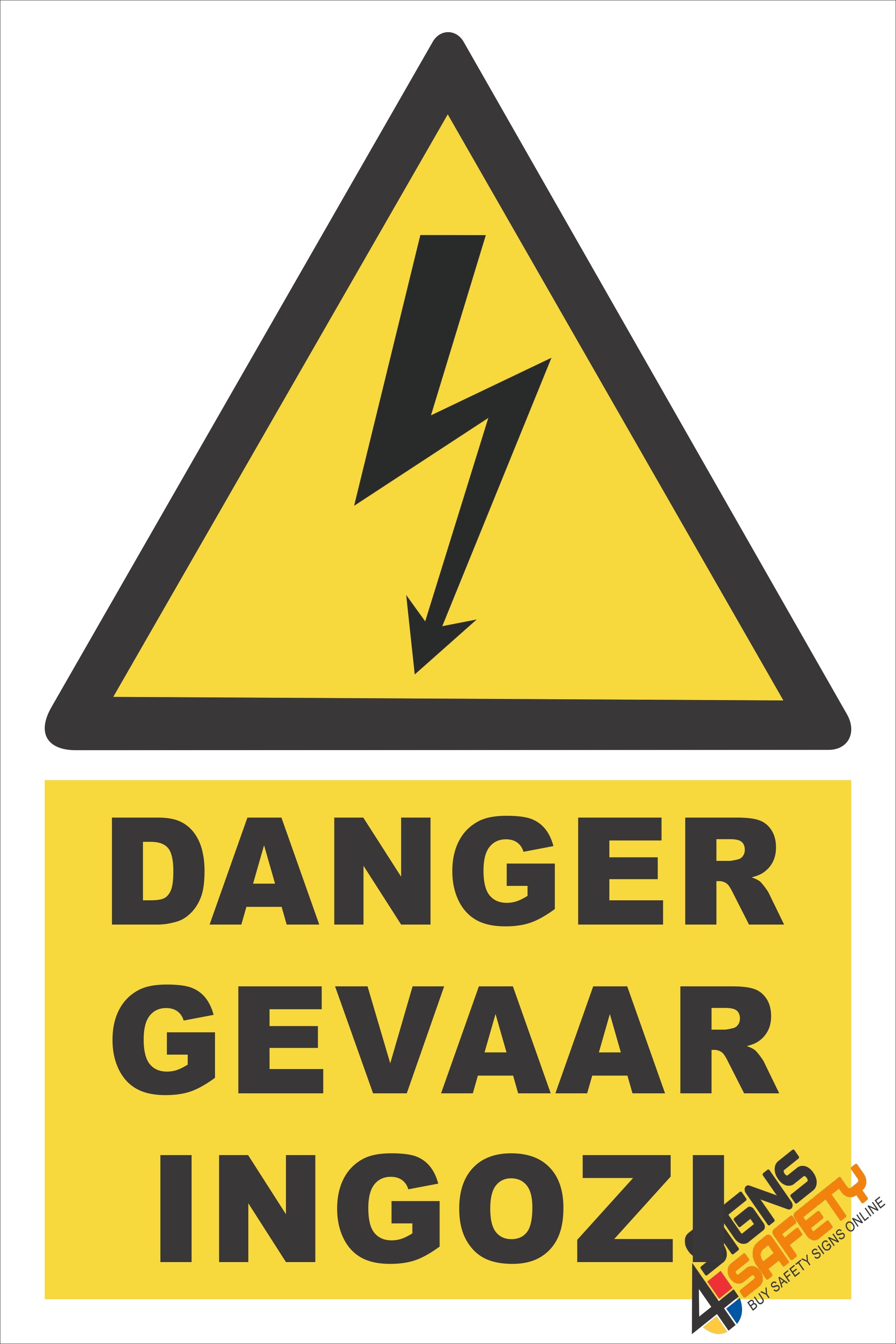 Nosa / SABS (EW1) Danger / Gevaar / Ingozi Electrical Sign