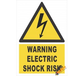 (EW4) Warning Electric Shock Risk Sign