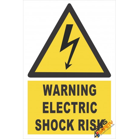 (EW4) Warning Electric Shock Risk Sign