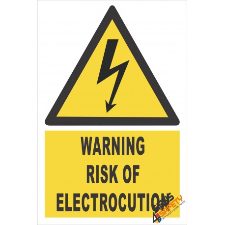 (EW5) Warning Risk Of Electrocution Sign