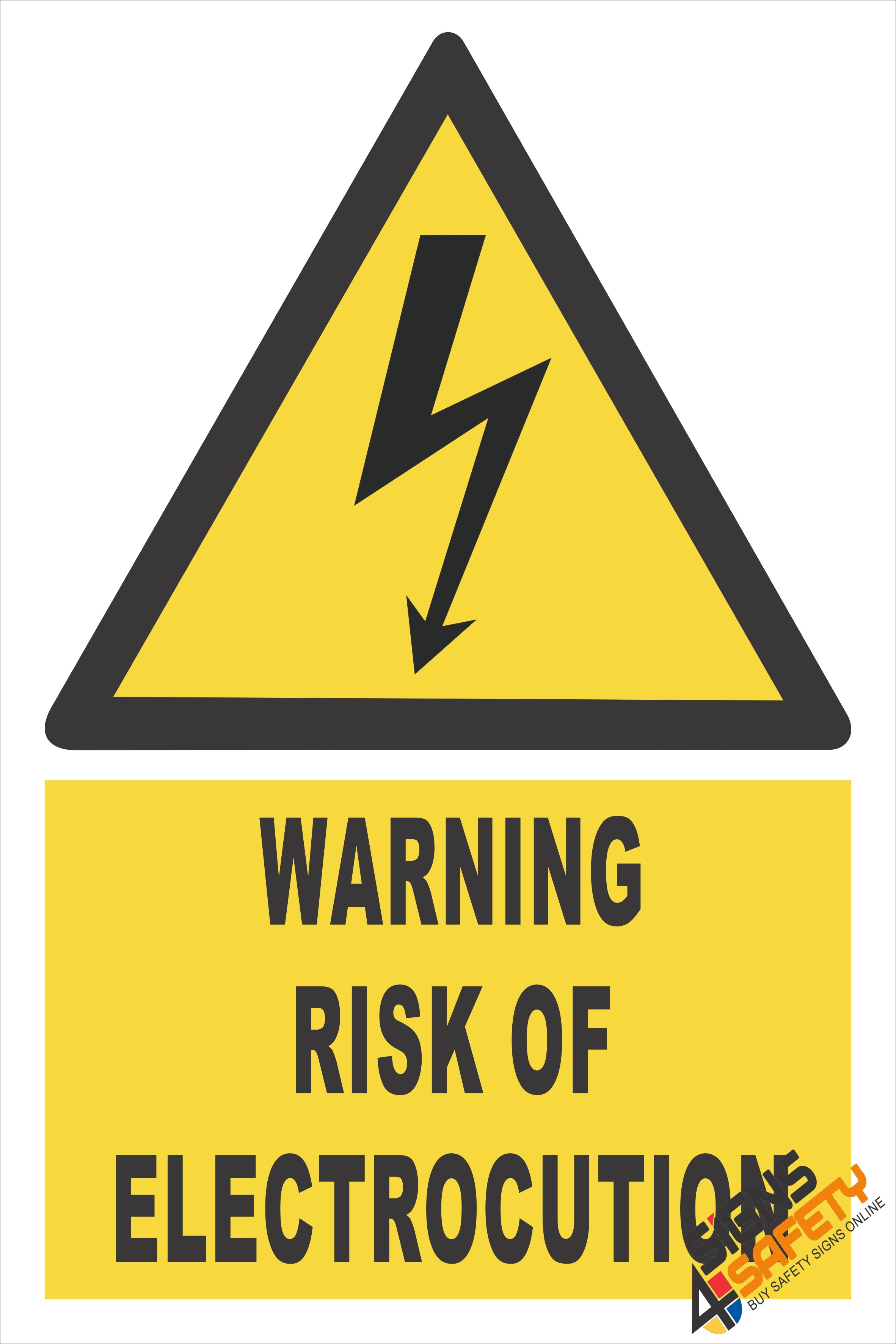 Electric Shock Warning Signs