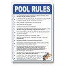 Pool Rules Safety Sign