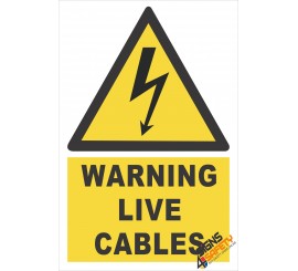 (EW9) Warning Live Electrical Cables Sign