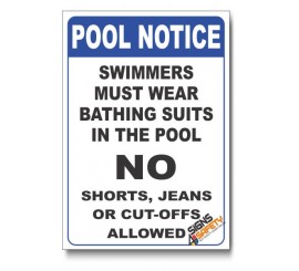 Pool Notice Sign
