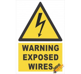 (EW10) Warning Exposed Wires Sign