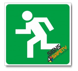 (GA3) Escape Route Left Sign