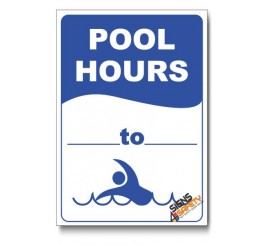 Pool Hours Sign