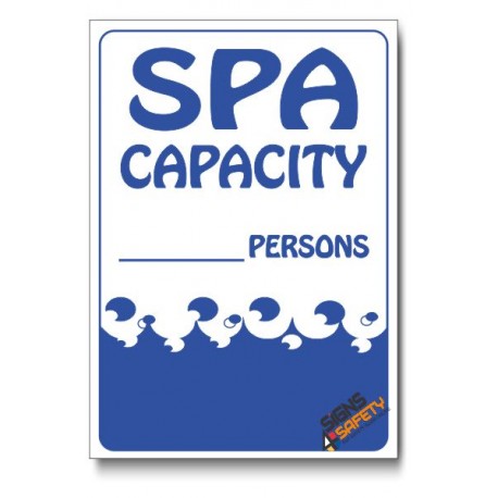 Spa Capacity Sign