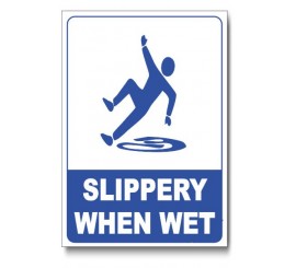 Slippery When Wet Pool Area Sign