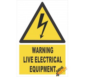 (EW12) Warning Live Electrical Equipment Sign