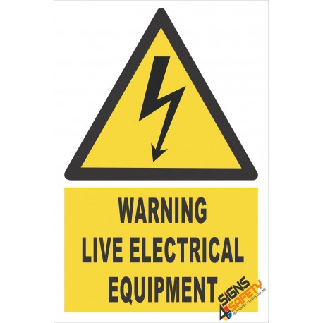 (EW12) Warning Live Electrical Equipment Sign