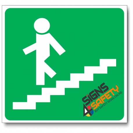 (GA17) Stairs Going Down Sign