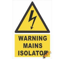 (EW14) Warning Mains Isolator Sign