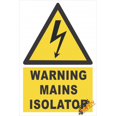 (EW14) Warning Mains Isolator Sign