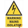 (EW14) Warning Mains Isolator Sign