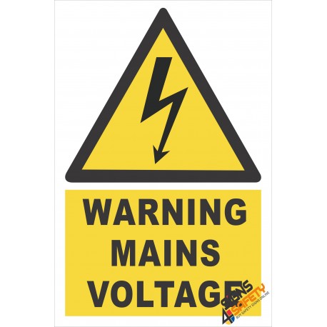 (EW15) Warning Mains Voltage Sign