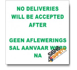 (IN13) No Deliveries After Sign