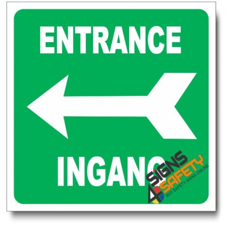 (IN22) Entrance Left Sign