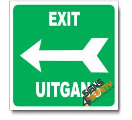 (IN24) Exit Left Sign