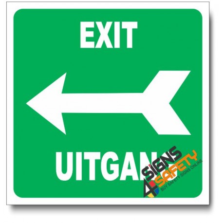 (IN24) Exit Left Sign