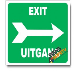 (IN25) Exit Right Sign