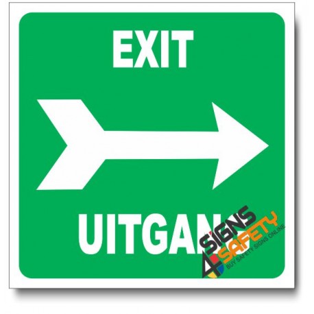 (IN25) Exit Right Sign