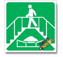 (IN30) Safe Walkway Sign