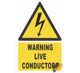 (EW17) Warning Live Conductors Sign