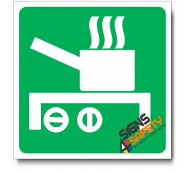 (IN33) Designated Cooking Area Sign