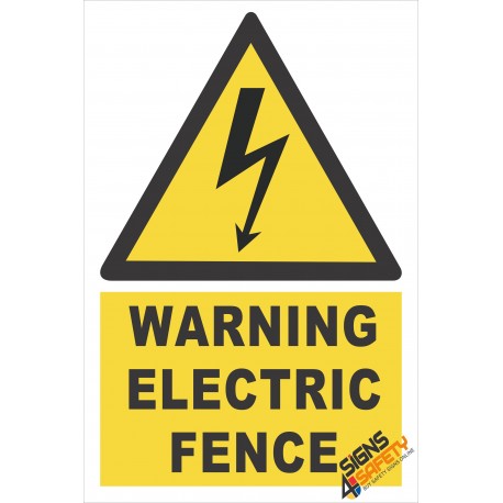 (EW18) Warning Electric Fence Sign