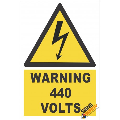 (EW24) Warning 440 Volts Sign