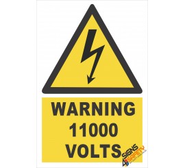 (EW26) Warning 11000 Volts Sign