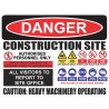 (C80) Site Safety / Personal Protective Equipment Mandatory / Construction Site Rules Sign 