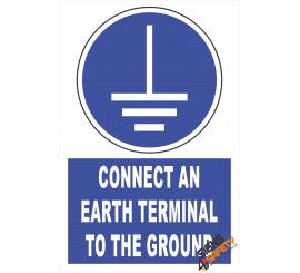 (EM3) Mandatory Connect An Earth Terminal To The Ground Electrical Sign