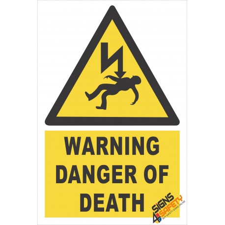 (EW29) Warning Danger Of Death Electrical Sign