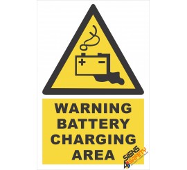(EW31) Warning Battery Charging Area Sign