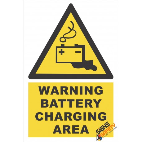 (EW31) Warning Battery Charging Area Sign